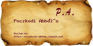 Poczkodi Abbás névjegykártya